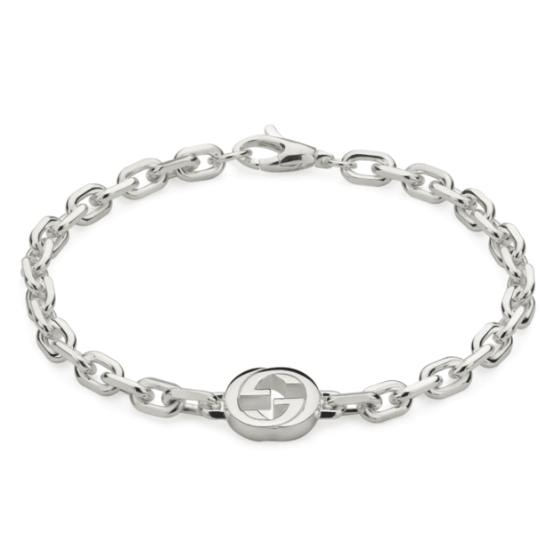 GUCCI INTERLOCKING G Bracelet 925 Silver