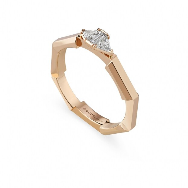 GUCCI LINK TO LOVE Ring 18k PINK RING AND DIAMONDS - Inglessis