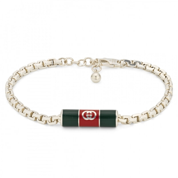 Gucci Web Βραχιόλι Ασήμι 925 & Σμάλτο