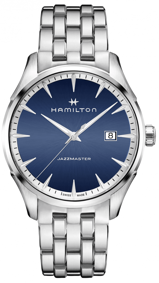 Hamilton JAZZMASTER GENT QUARTZ 40mm μπλε καντραν