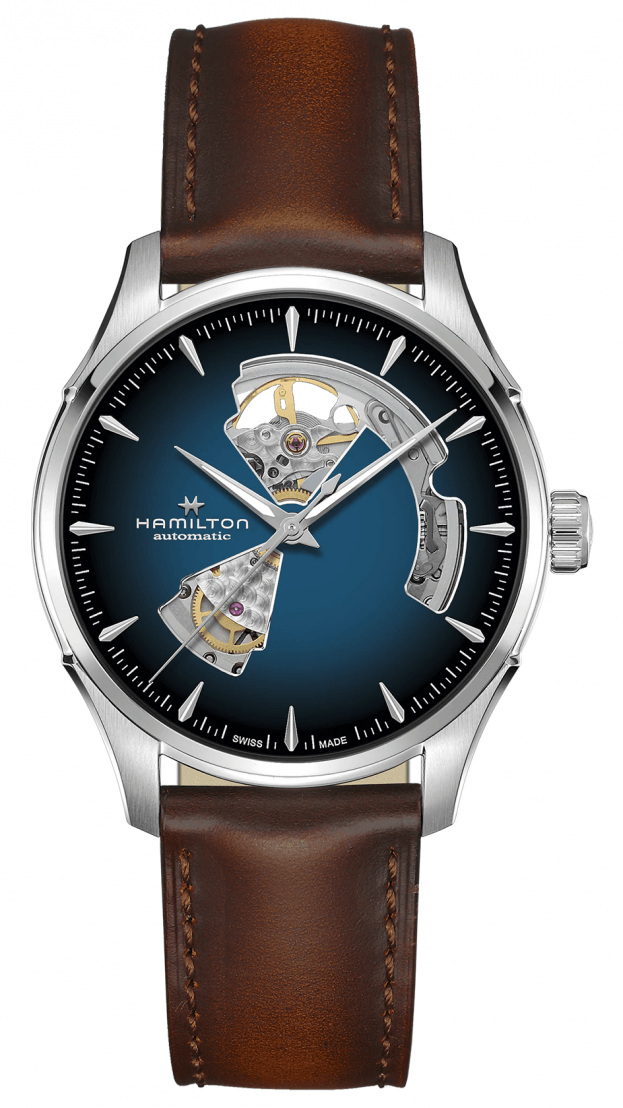 HAMILTON Jazzmaster Open Heart Auto 40mm Μπλε Καντράν
