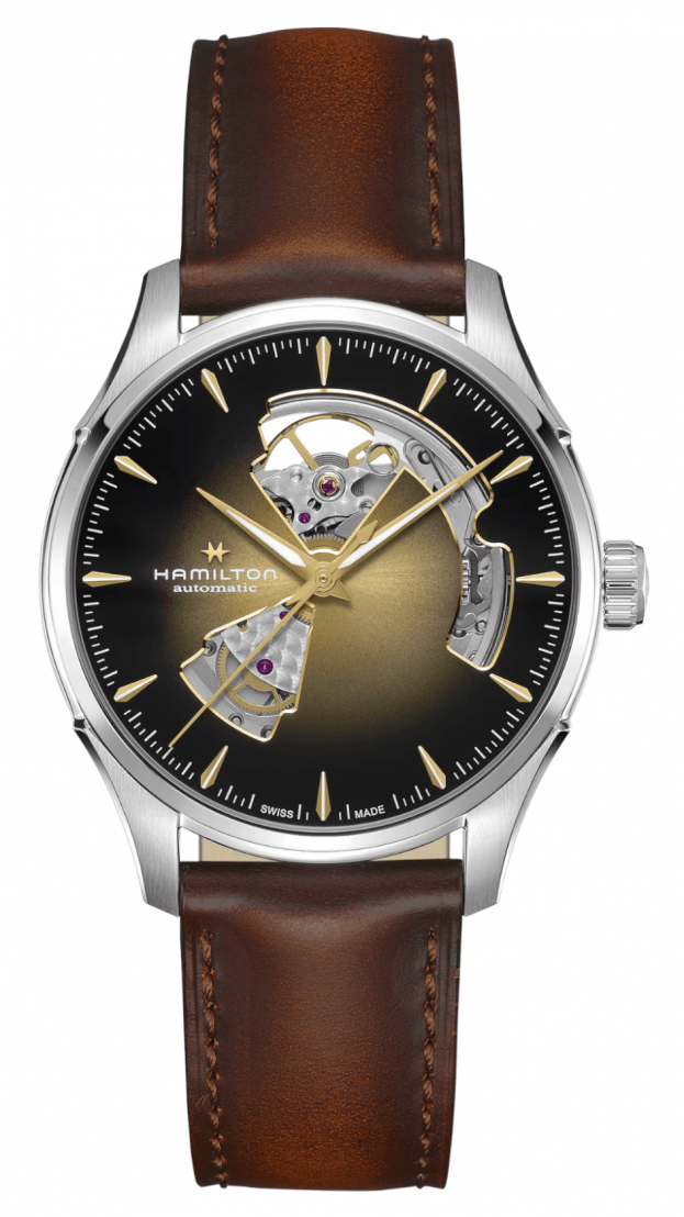 Hamilton Jazzmaster Open Heart Αυτόματο 40mm Σαμπανί Καντράν
