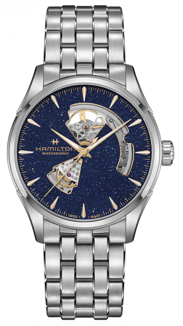Hamilton Jazzmaster Open Heart Αυτόματο 42mm Μπλε Καντράν