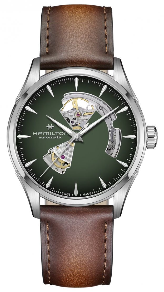 Hamilton Jazzmaster Open Heart Αυτόματο 42mm Πράσινο Καντράν