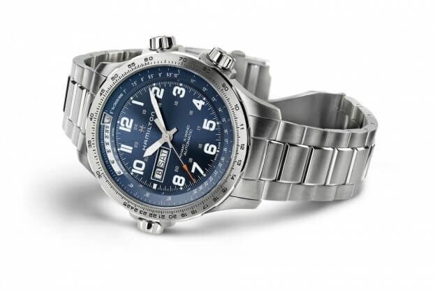 HAMILTON Khaki Aviation X-Wind Day Date Auto 45mm Blue Dial Mens Watch -  Inglessis
