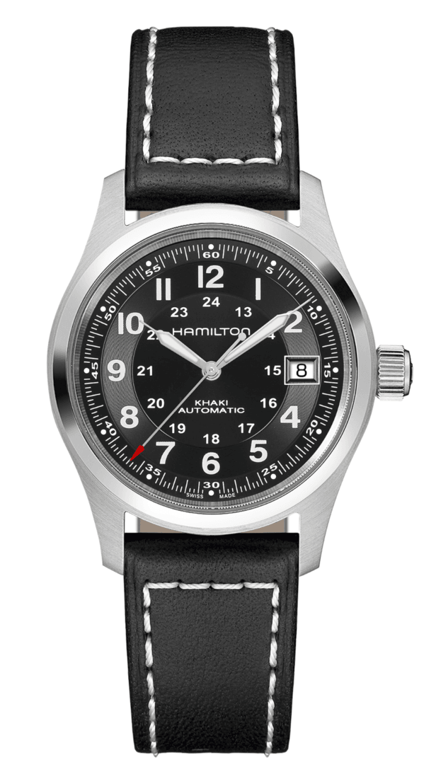 HAMILTON Khaki Field Auto 38mm Μαύρο Καντράν