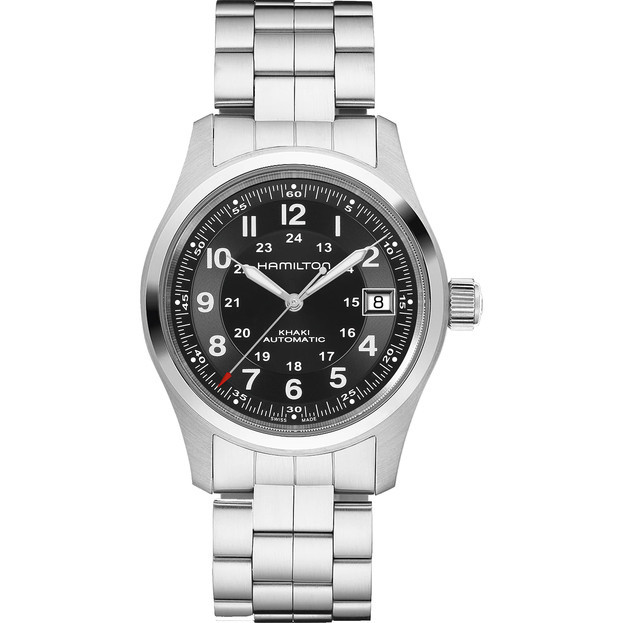 Hamilton Khaki Field Auto 38mm μαυρο καντραν