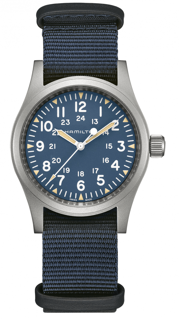 Hamilton Khaki Field MECHANICAL 38mm μπλε καντραν