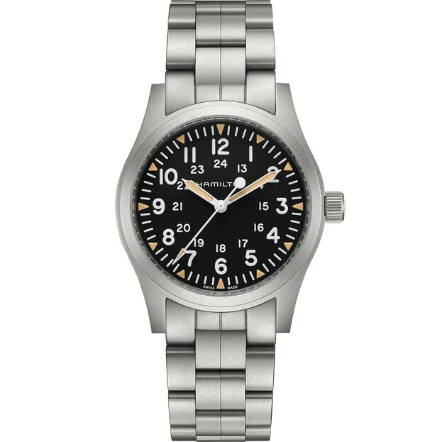 HAMILTON Khaki Field Mechanical 42mm Μαύρο Καντράν