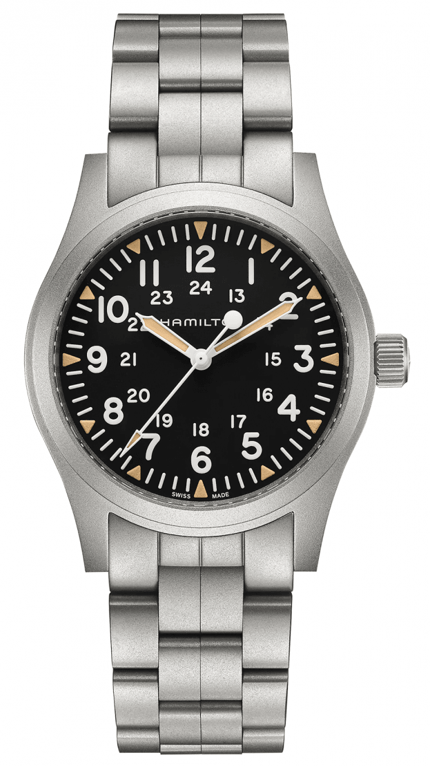 HAMILTON Khaki Field Mechanical 42mm Μαύρο Καντράν