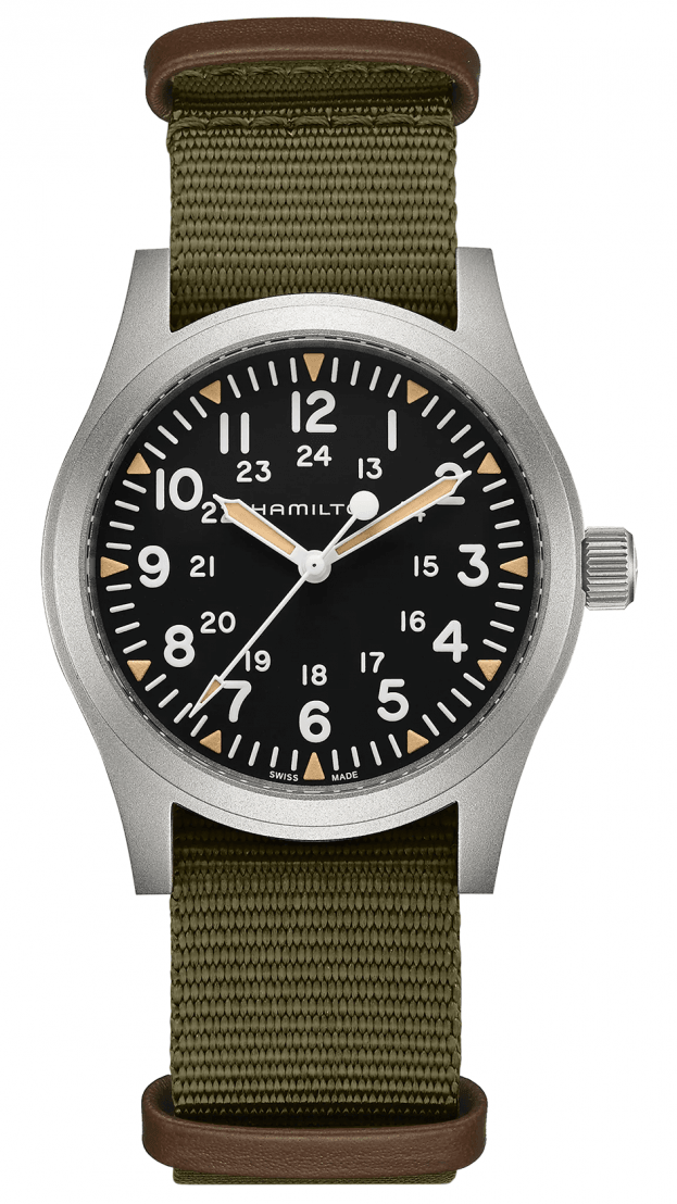HAMILTON KHAKI FIELD MECHANICAL 42mm Μαύρο Καντράν