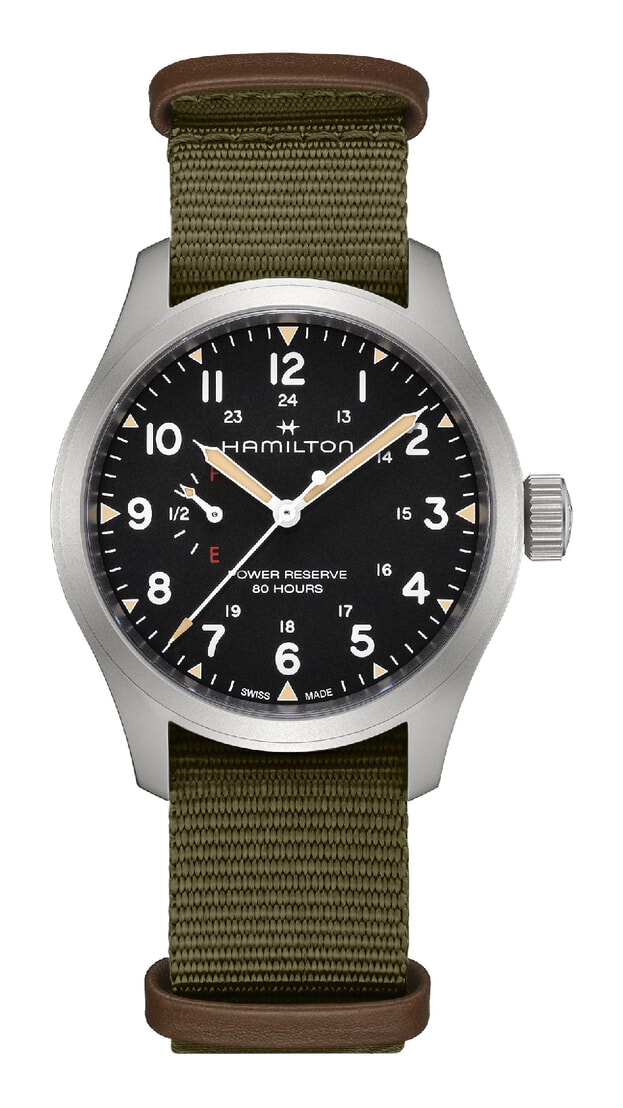 HAMILTON Khaki Field Mechanical Power Reserve 40mm Black Dial