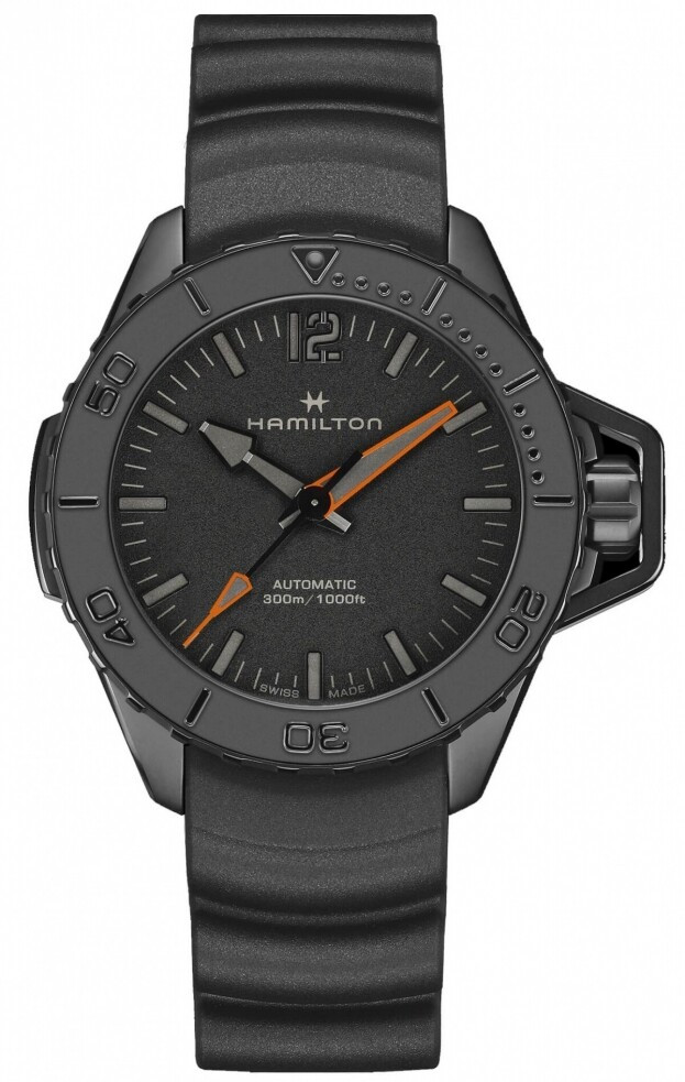 HAMILTON Khaki Navy Frogman Auto 46mm Μαύρο Καντράν Ανδρικό Ρολόι