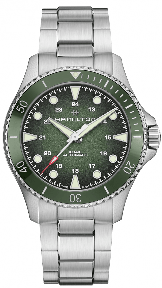 HAMILTON KHAKI NAVY FROGMAN AUTO 43mm GREEN DIAL