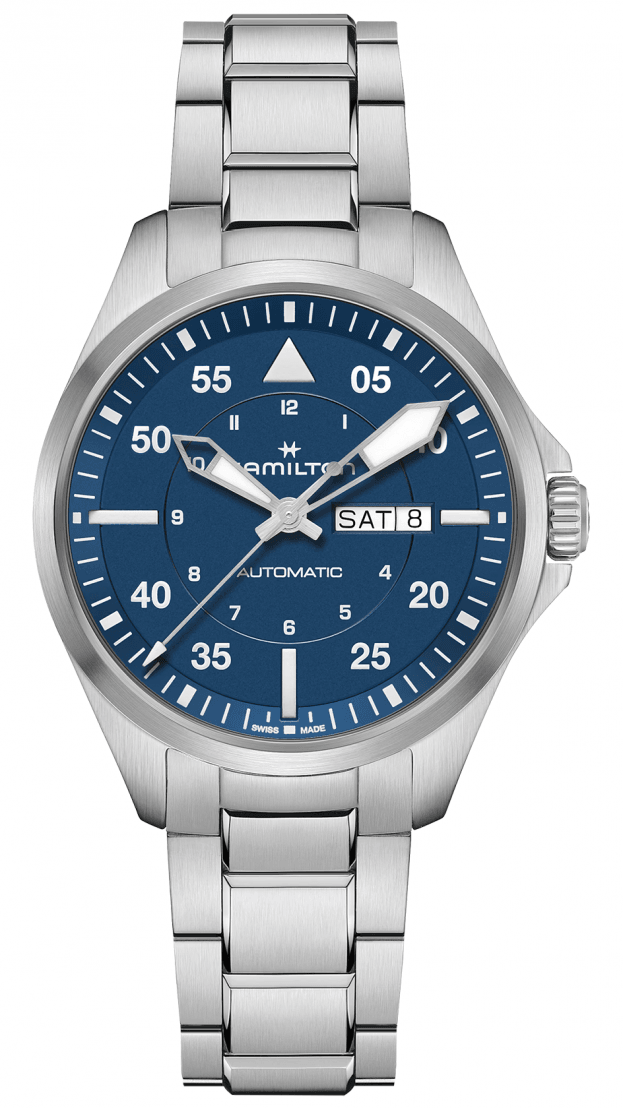 HAMILTON Khaki pilot 42mm μπλε καντραν