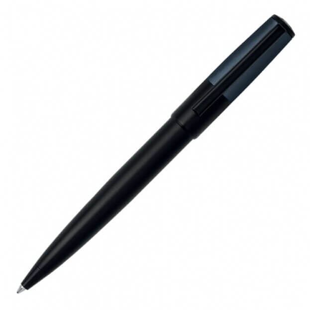 HUGO BOSS Ballpoint pen Gear Minimal Black & Navy Στυλό Μαύρο