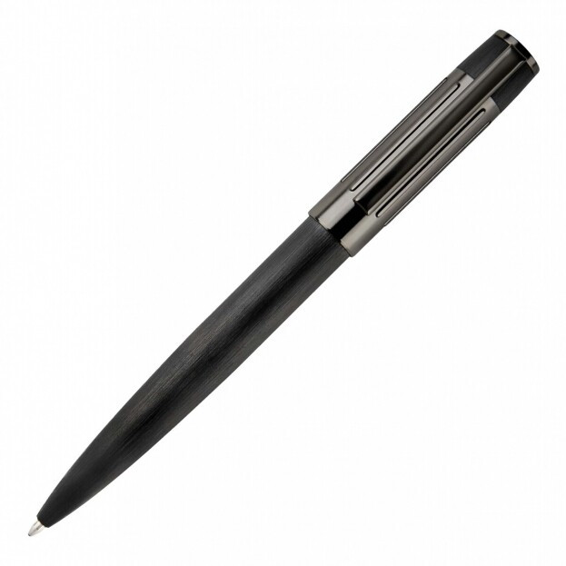 HUGO BOSS Ballpoint pen Gear Ribs Black Στυλό