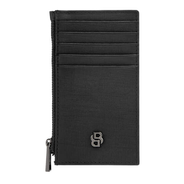 HUGO BOSS Double B Saffiano Card Holder Μαύρη