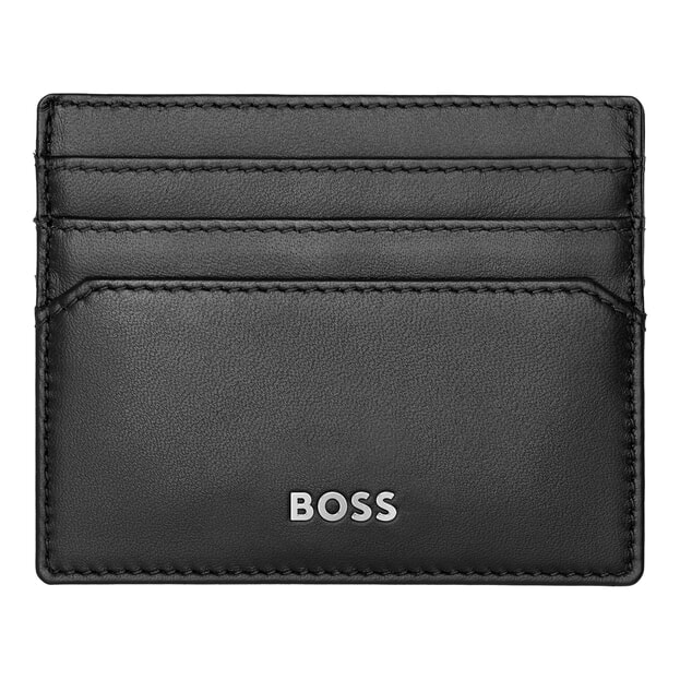 HUGO BOSS CARD HOLDER SMOOTH BLACK