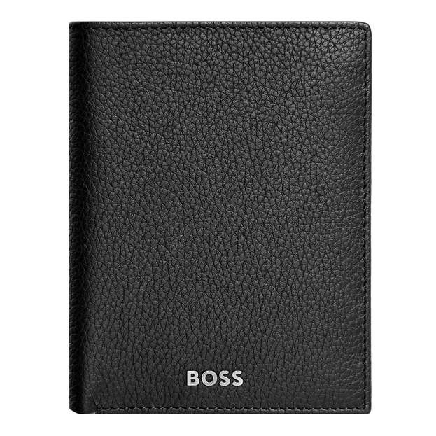 HUGO BOSS Money Wallet Vertical Flap Classic Grained Black
