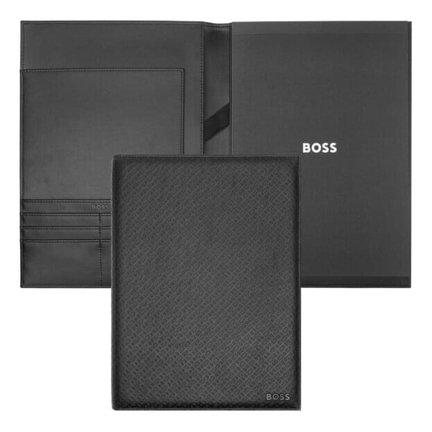 HUGO BOSS Φάκελος A5 Monogram Μαύρος