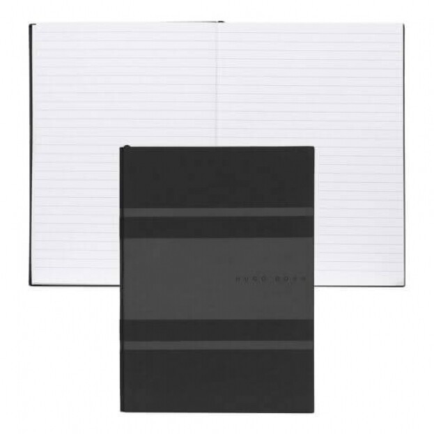 HUGO BOSS Notepad A5 ESSENTIAL GEAR MATRIX BLACk LINED