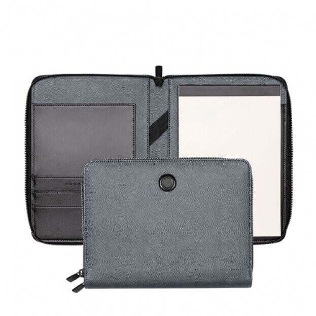 HUGO BOSS Conference folder zip A5 Gleam Grey