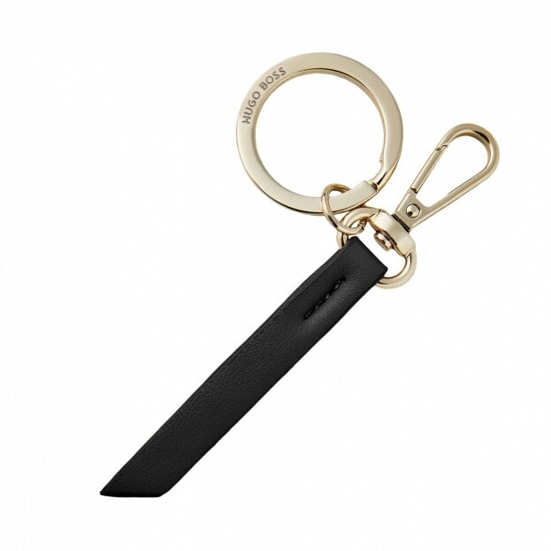 HUGO BOSS Key ring Triga Black Μπρελόκ Μαύρο