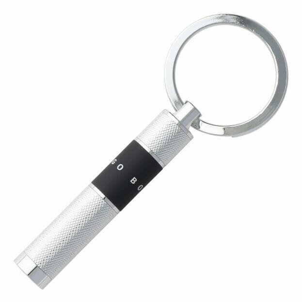 HUGO BOSS Keyring Steel Silver