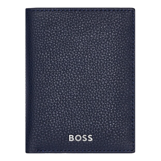 HUGO BOSS Wallet Τrifold Classic Grained Navy