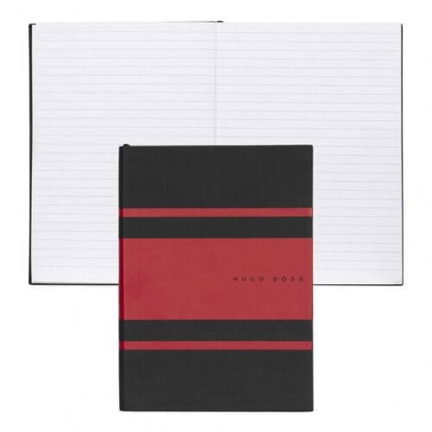 HUGO BOSS Notepad A5 ESSENTIAL GEAR MATRIX red LINED