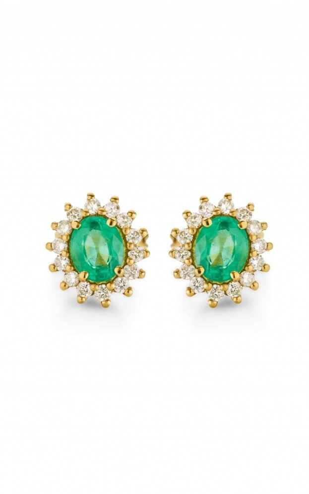 Inglessis Collection -1890® EMERALD Earrings yellow Gold Κ18