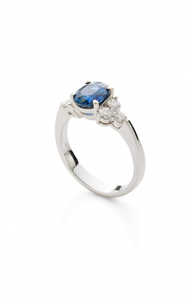 INGLESSIS COLLECTION 1890® - ΔΑΧΤΥΛΙΔΙ K18 ΛΕΥΚΟΣ ΧΡΥΣΟΣ ΜΕ ΖΑΦΕΙΡΙ & ΜΠΡΙΓΙΑΝ