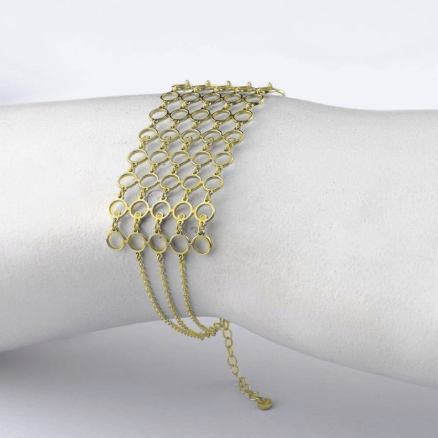 Inglessis Collection 1890® Βραχιόλι Κίτρινος Χρυσός Κ14 Με Μπριγιάν