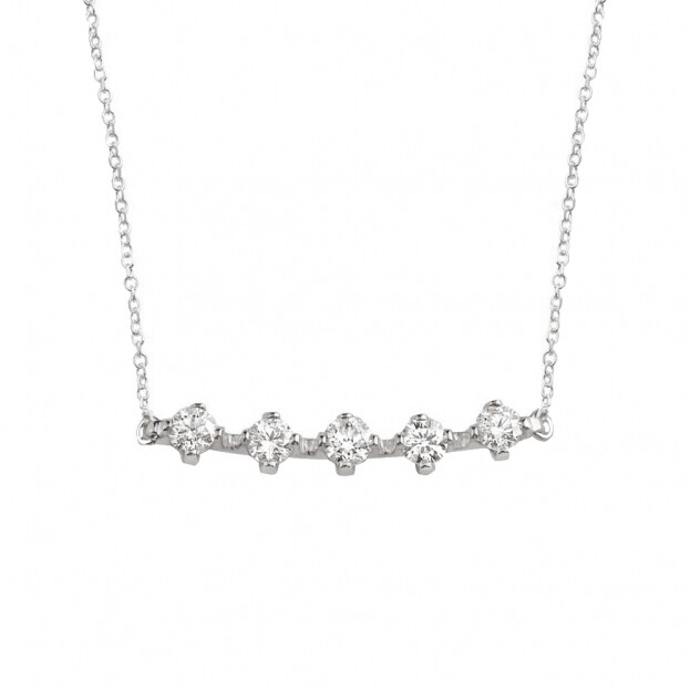 INGLESSIS COLLECTION 1890®  Κολιέ Κ14 Λευκός Χρυσός με Μπριγιάν