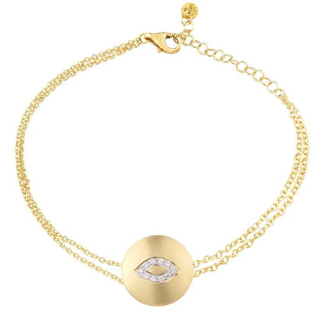 Inglessis Collection 1890® ΧΡΥΣΟ ΒΡΑΧΙΟΛΙ 14Κ ΜΕ ΜΠΡΙΓΙΑΝ