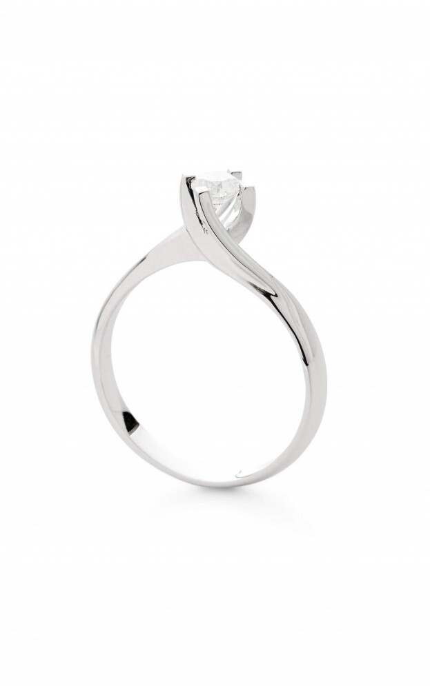 Inglessis Collection Solitaire Ring Promise Δαχτυλίδι Μονόπετρο Μπριγιάν Λευκός Χρυσός Κ18
