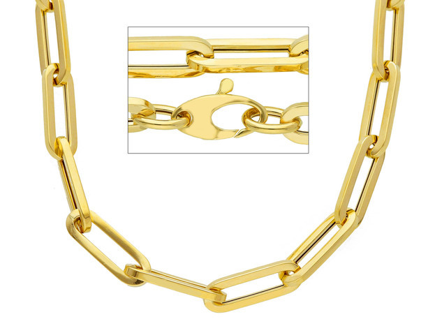 Inglessis Collection  Deluxe Gold Link Chain Necklace Κ14 Yellow Gold