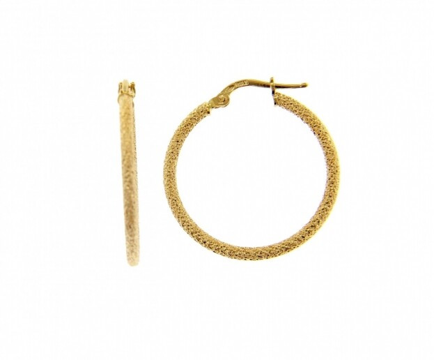 Inglessis Collection Deluxe golden Hoop Earrings K14 Yellow Gold