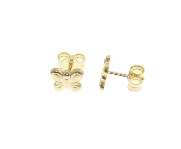 Inglessis Collection Goldie Stud Earrings Yellow Gold K14 kitty Butterfly