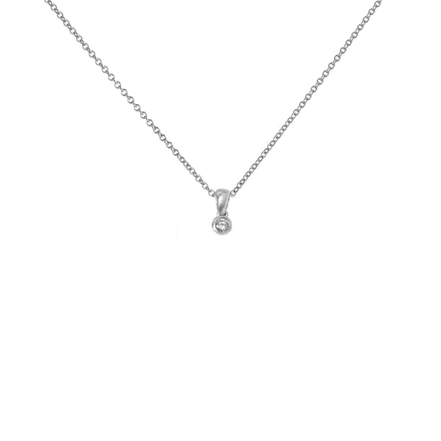INGLESSIS COLLECTION Promise Necklace White Gold Κ18 with Diamond