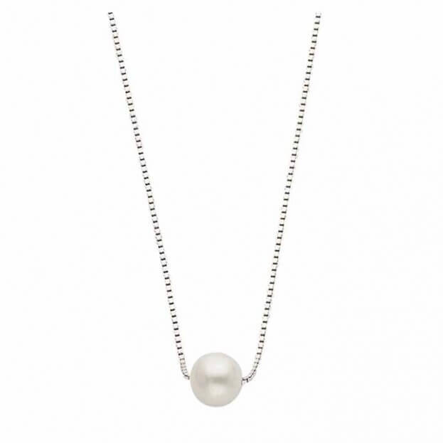 Inglessis Collection Necklace White Gold K14 with pearl