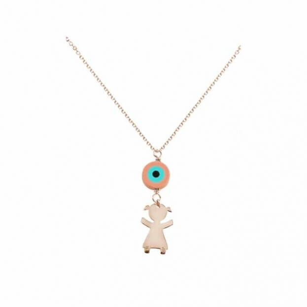 Inglessis Collection Goldie Κολιέ κίτρινο Χρυσό Κ14 Με Ματόχανδρο