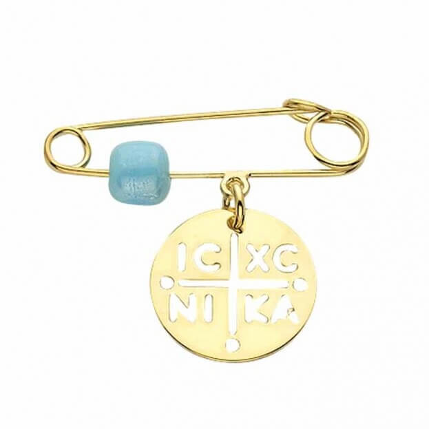 Inglessis Collection Παιδικό Κόσμημα Κίτρινος Χρυσός Κ14 Παραμάνα Με Μουράνο