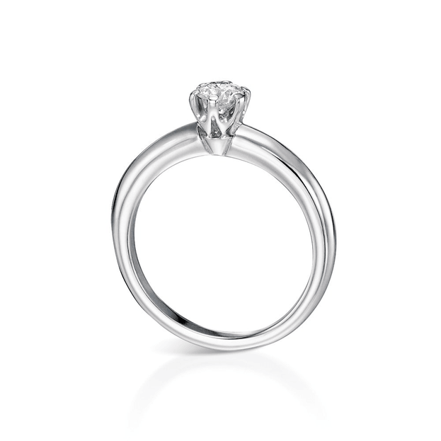 Inglessis Collection Promise - Δαχτυλίδι Μονόπετρο 18Κ Λευκός Χρυσός Με Μπριγιάν