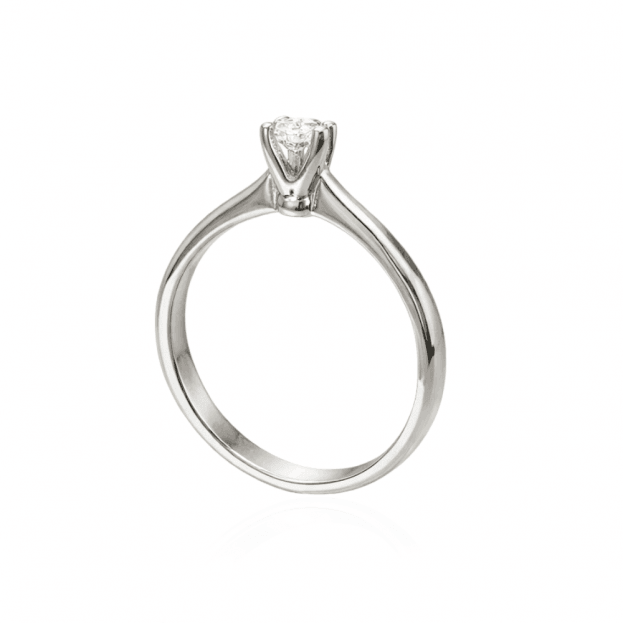 INGLESSIS COLLECTION Promise - Solitaire Ring White Gold Κ18 with Diamonds