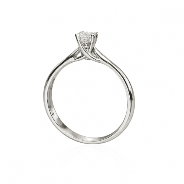 INGLESSIS COLLECTION Promise - Solitaire Ring White Gold Κ18 with Diamonds