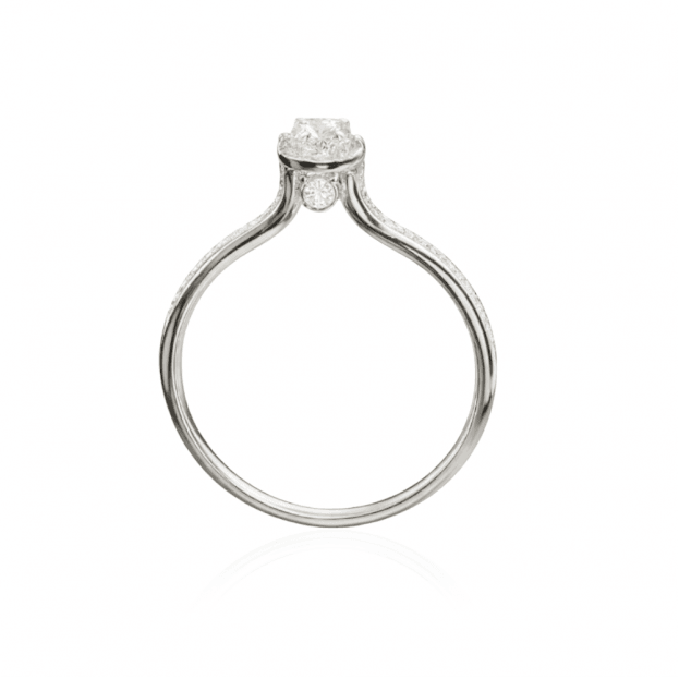 INGLESSIS COLLECTION Promise - Solitaire Ring White Gold Κ18 with Diamonds