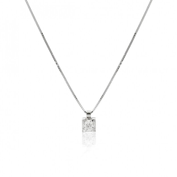 Inglessis Collection Promise Diamond Necklace White Gold Κ18