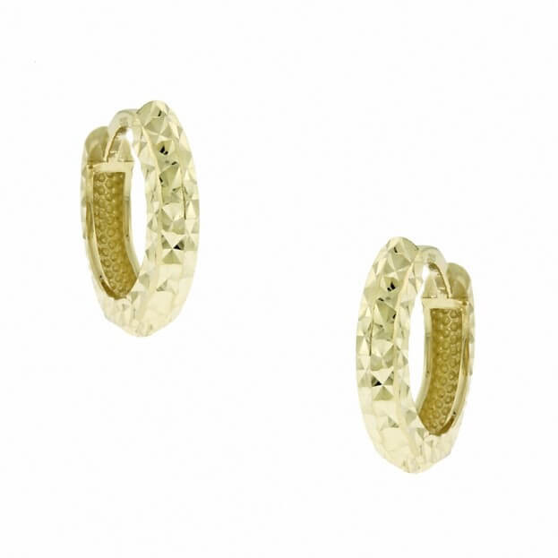 Inglessis Collection Deluxe Σκουλαρίκια Κρίκοι Κίτρινος Χρυσός Κ14